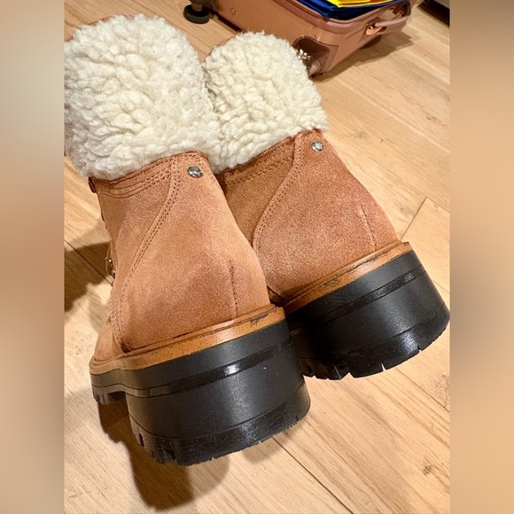 Marc Fisher Isalia Shearling Hiker Boots | Size 7 - Picture 4 of 7